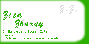 zita zboray business card